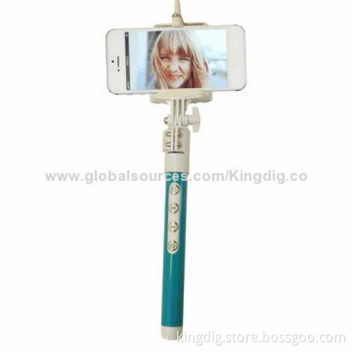 Wireless Mobile Phone Monopod with Bluetooth Key on Handle for iPhone 4/5, Samsung, TCL Sony Motor
